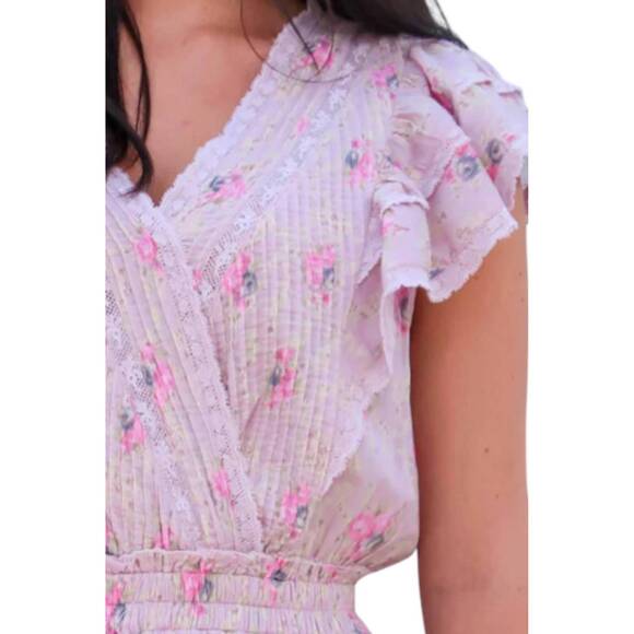 NEW LOVESHACKFANCY gwen mini dress in vintage plum - Picture 3 of 3